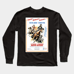 Vintage Western Movie Poster - Adios Amigo Long Sleeve T-Shirt